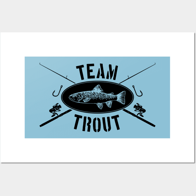 Team Trout (Black) Wall Art by bobbuel